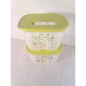 Set Of 2Tupperware #7286B-1 Fridgesmart Storage Containers 1.8 L , W/Lids